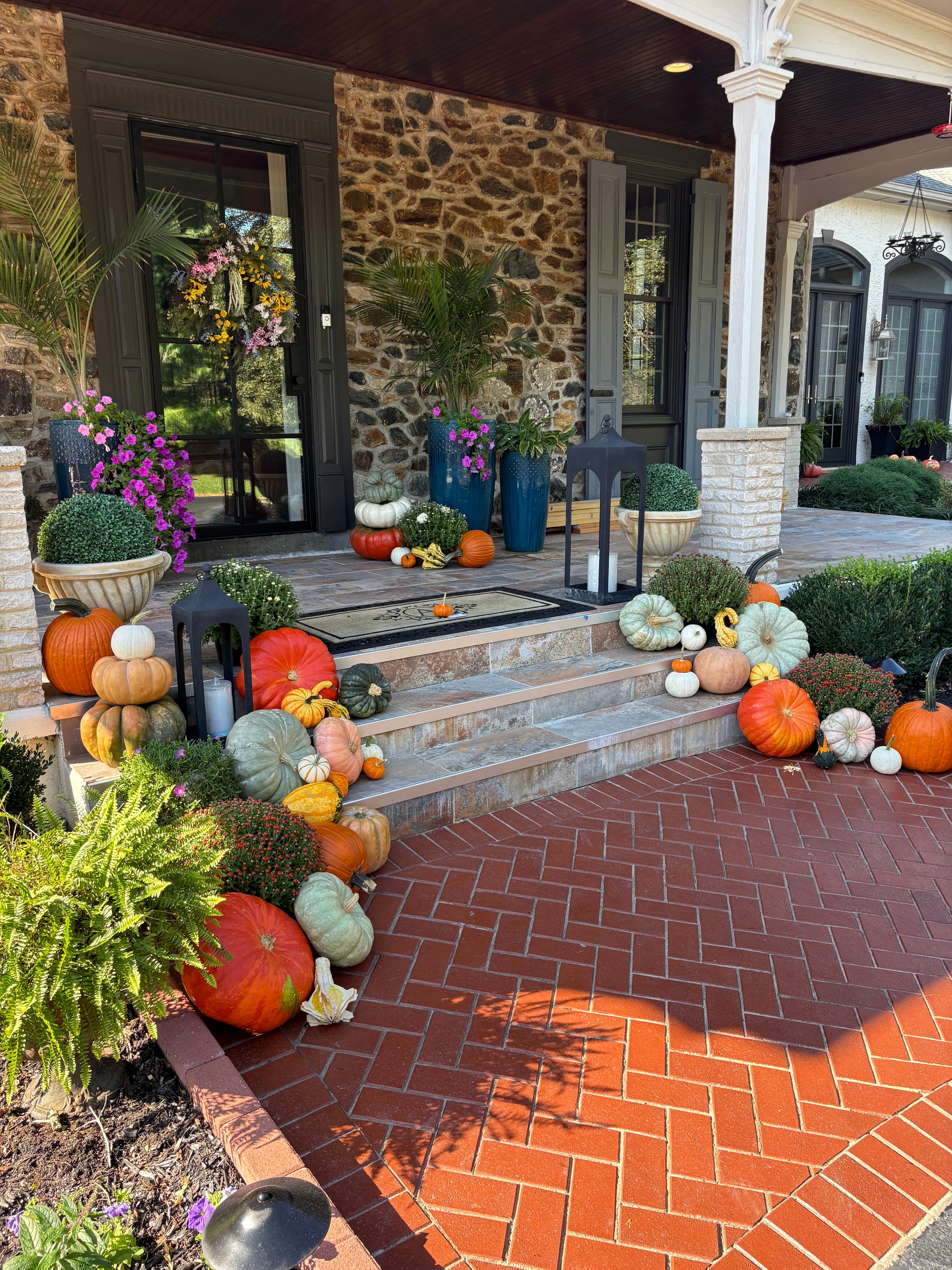 Pumpkin display by Autumn Porch Designs