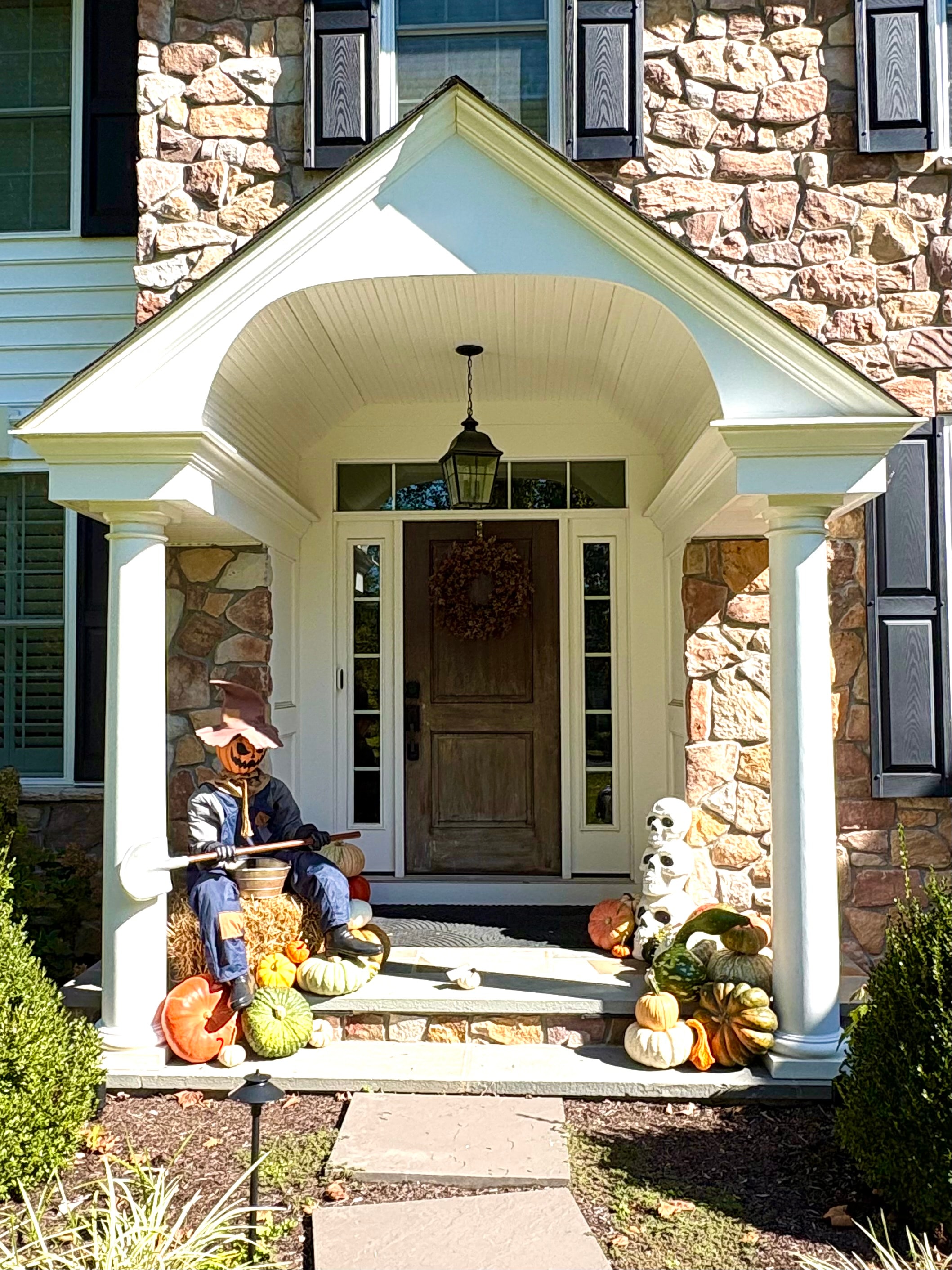 Fall porch styling by Autumn Porch Designs
